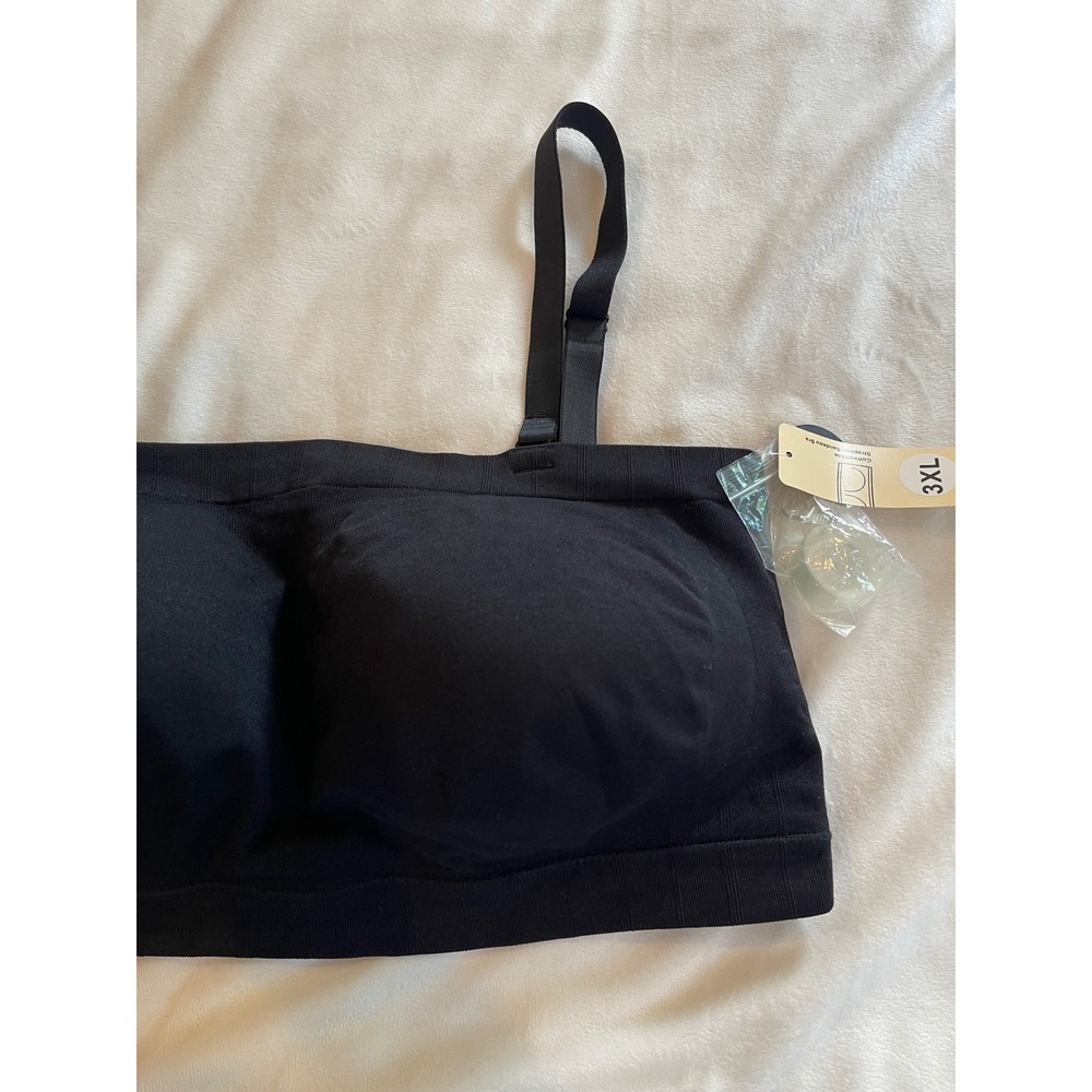 Truekind Convertible Strapless Bandeau Bra Black 3XL Seamless Wirefree NWT - Picture 7 of 11